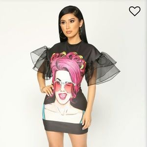 Fashion Nova "All eyes on me tunic top"